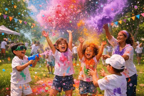 Unschoolers Playing Phagwa