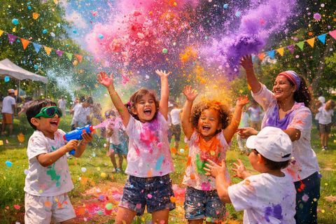 Unschoolers Playing Phagwa